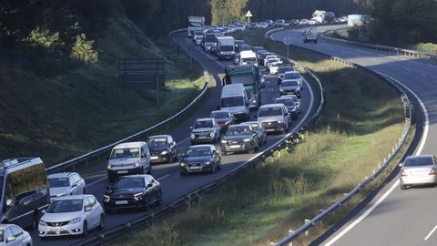 Accidente en la AP-9 a su paso por Cambre