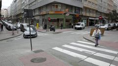 Cruce de las calles P�ramo y Entrepe�as, en el Agra do Orz�n de A Coru�a