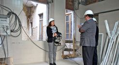 Responsables de la Xunta en una visita a las obras del Froebel, en noviembre del 2012. 