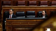 S�nchez y Iglesias, durante el �ltimo pleno del Congreso