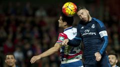 Sergio Ramos, durante el partido contra el Granada