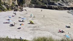 Imagen de la playa de Paxari&ntilde;as ayer