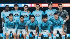 Alineaci&oacute;n del Celta en el partido frente al Barcelona de este mi&eacute;rcoles en el Camp Nou.