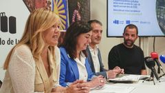 A�alcaldesa de Lugo,�Elena Candia,�xunto a Guido Gu�a�na presentaci�n de��Sendas para a desconexi�n�.