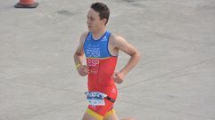 Pablo Pedrosa, durante el Mundial de duatl�n en Avil�s