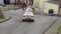 Vicente Ledo condujo en el Rali da Mari�a con el cap� tapando el parabrisas