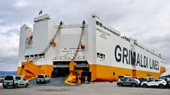 Primera escala del Grande Auckland, el nuevo buque de carga porta contenedores de Grimaldi