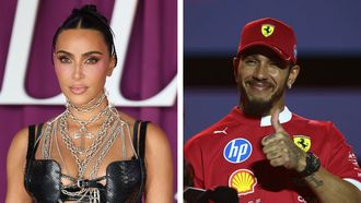 Kim Kardashian y Lewis Hamilton, en fotograf�as de archivo