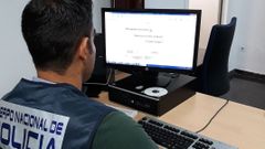 Un polica investiga un delito a travs de Internet