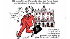 VI�eta de la nueva serie de Alfonso Zapico para el PSOE gijon�s