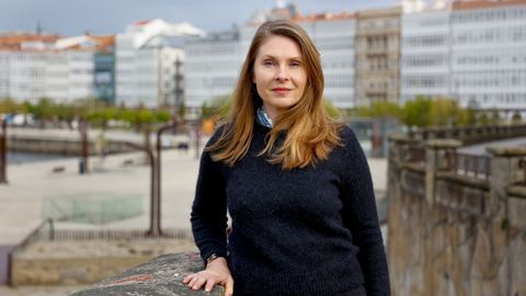 Tatiana T�buleac, retratada en A Coru�a, donde particip� en una de las charlas de �The MOP Talks�.