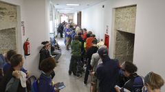 Colas en la oficina del peregrino