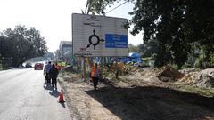 Foto de archivo de las obras de la senda peatonal entre Maside y O Carballi�o