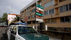 El edificio donde se declar� el incendio.