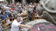 La fuente de la plaza do Campo mantuvo la tradici�n