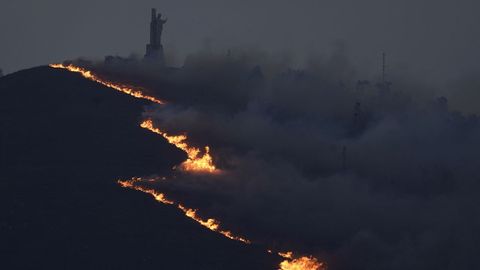 Incendio del monte Naranco, en Oviedo
