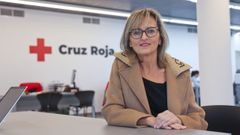 Mara Fernndez Leira, en una imagen tomada en las oficinas de Cruz Roja de la calle Dolores de Ferrol