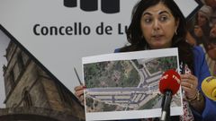 La alcaldesa de Lugo, Elena Candia, durante la rueda de prensa tras la junta de gobierno