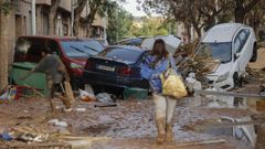 Una calle de Paiporta tras las fuertes lluvias