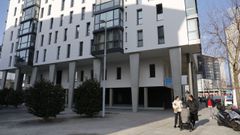 Edificio de la calle Teixugueiras donde se encuentra la pol�mica entreplanta