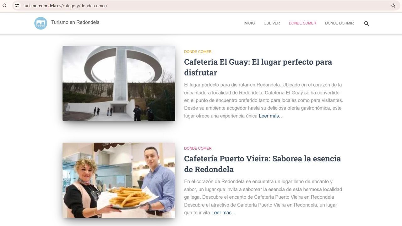 Redondela denuncia una web de turismo falsa con monumentos, playas y bares que no existen o son de otras ciudades