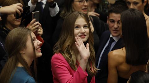 La princesa Leonor, tras el concierto