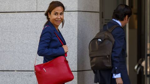Pardo de Vera, a su llegada a la Audiencia Nacional.
