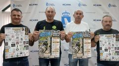 Abraldes (segundo por la derecha) present� la cita junto a tres miembros del club motero