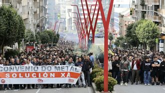 Tercera jornada de huelga del sector del metal en Vigo