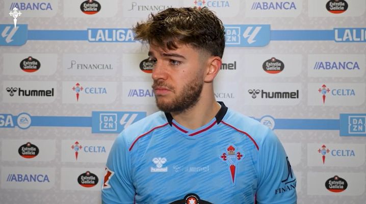 Sergio Carreira, tras el partido de este viernes entre Celta y Osasuna en Bala�dos.