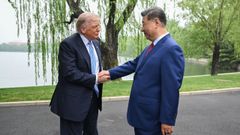Donald Trump y Xi Jinping durante su encuentro de la semana pasada en Pek�n.