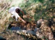 Imagen de un sarc�fago descubierto en el 2003 en Lal�n.