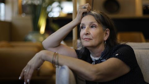 La artista visual Jeanne Liotta, ayer en el hotel Zenit de A Coru�a. 