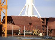 La quilla del flotel de Barreras ya fue colocada en la grada este mismo verano. 