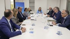 Reuni�n de consejeros de sanidad del PP en G�nova, con el gallego Julio Garc�a Comesa�a, en primer plano a la izquierda
