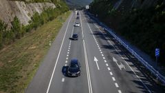 Imagen del corredor entre Noia y Bri�n, donde se registr� el accidente mortal del martes