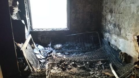 Los restos tras el incendio