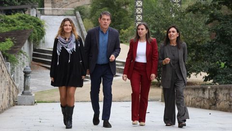 Marina Vaz, Gmez Besteiro, Natalia Gonzlez y Rodrguez Dacosta, este sbado en Ourense.