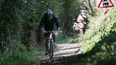 Peregrino ciclista, en imagen de archivo
