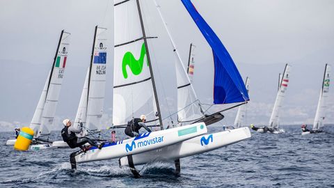 Fernando Echvarri y Tara Pacheco, en la clase Nacra