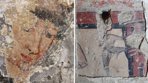 Una de las catas muestra lo que podría ser la cara de un fraile. Este tipo de murales servían para trasladar a los fieles motivos e imágenes de la Biblia