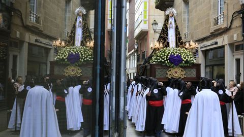 Recorrido de la procesin de la Virgen de los Dolores.