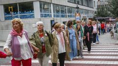 Gran cadena contra el cncer de mama en Boiro