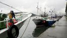 Pesqueros en el puerto asturiano de Avils.