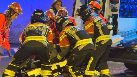 El simulacro del túnel de A Canda, en imágenes.
