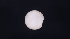 Inicio del eclipse desde A Coru�a