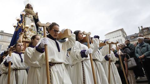 Imagen de archivo de una procesión de la Semana Santa en Viveiro.