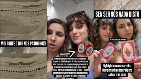 Sabela Caamao e Anta Ameixeiras contaron aos seus seguidores o ocurrido. Dase a casualidade de que dende que investigaron ritos galegos para facer o seu ltimo disco portan con elas unha estampa do corpio de Laln, o que engande anda mis misticismo ao que pasou.