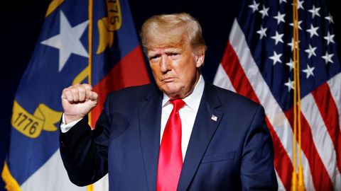 El expresidente estadounidense Donald Trump, en un mitin del partido Republicano en Carolina del Norte