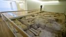 Fuente romana encontrada en las excavaciones del Museo de Bellas Artes de Asturias en Oviedo, muy cerca de la Catedral